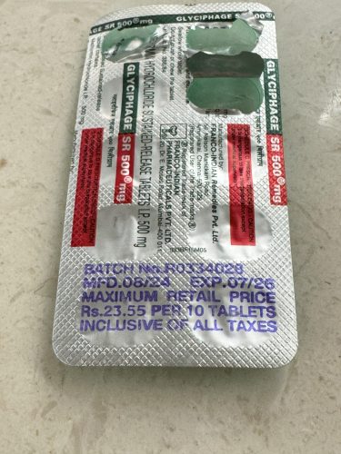 메트포르민 글리시파지 SR 500mg photo review